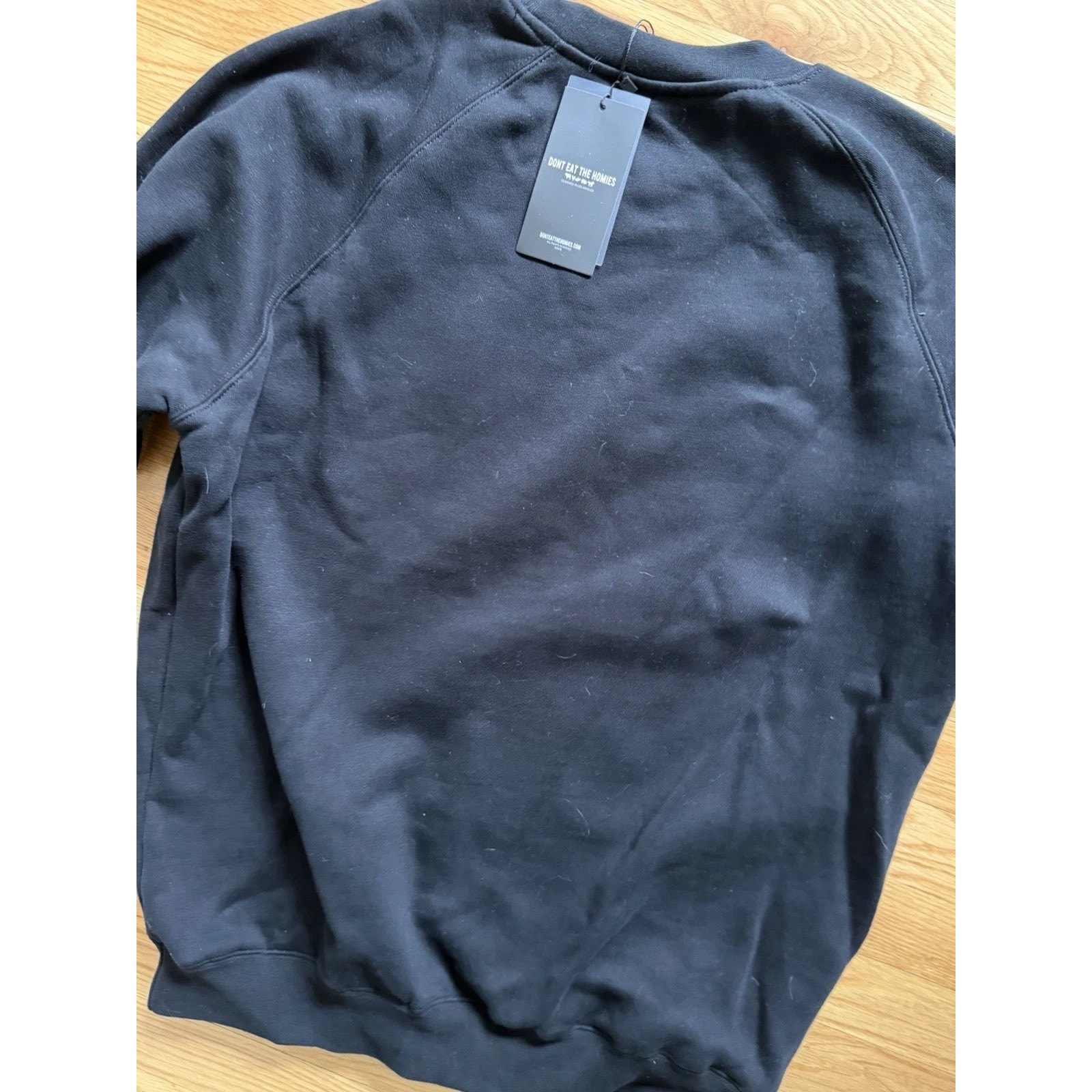 Og "Don't Eat The Homies" Long Sleeve Black Crewneck Sweatshirt, Men's Small — image 4 of 5